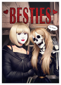Besties Handwritten Postcard