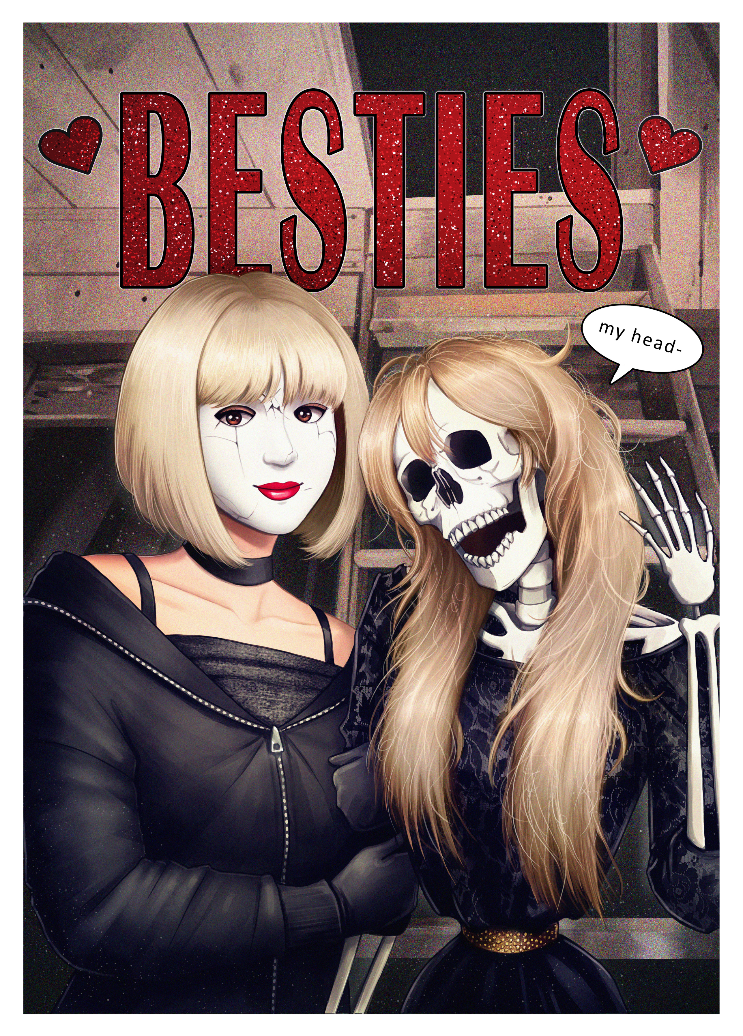 Besties Handwritten Postcard